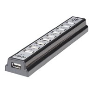 USB Hub MANHATTAN USB 2.0 10-Ports Stromversorgung über USB 