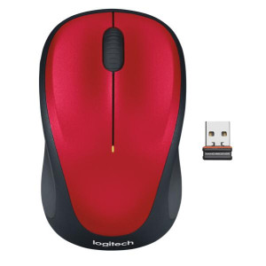  LOGITECH Wireless Mouse M235 Red Mäuse 