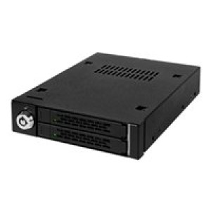 IcyDock Dual-Bay 2,5" SATA 6GBit/s bk | Sicherheitsschloss 