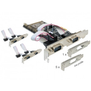 DELOCK I/O PCI-Express DELOCK 6x ext. seriell (DB9) (inkl. LP) 