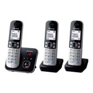 Panasonic KX-TG6823GB schwarz Trio mit AB 