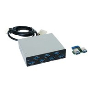 Exsys - Interner USB 3.0 HUB mit 7 Ports für 3.5? Front-Einbaufür 3.5? Front-Einbau 