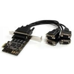 STARTECH.COM 4 Port Seriell RS-232 PCI Express Schnittstellenkarte - PCIe Karte mit Octopus Kabel - 