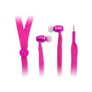 LOGILINK Earphone "String", with micro, 1x 3,5mm, pink 