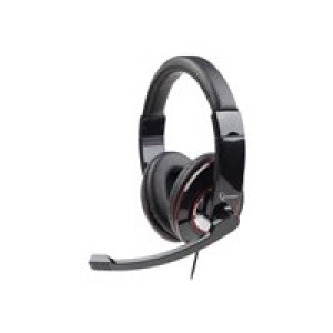 GEMBIRD Headset Gembird MHS-U-001, schwarz/rot, Retail 