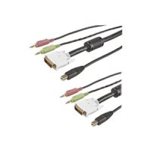  STARTECH.COM 1,8m 4-in-1 USB DVI KVM Kabel mit Audio und Mikrofon - USB DVI KVM Switch Kabel mit Aud  