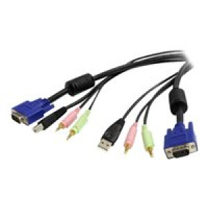  STARTECH.COM 1,8m 4-in-1 USB VGA KVM Kabel mit Audio - USB VGA KVM Switch Kabel mit Audio  