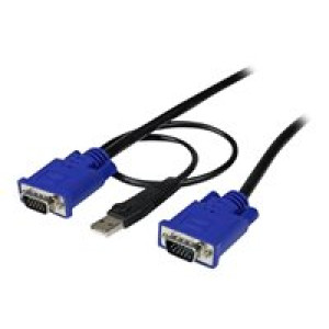  STARTECH.COM KVM Kabel USB VGA für KVm Switch 4,5m - Kabelsatz für KVM Umschalter 1x USB Stecker 2x  