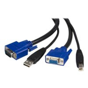  STARTECH.COM KVM Kabel USB VGA für KVM Switch 1,8m - Kabelsatz für KVM Umschalter 2x USB A/B Stecker  