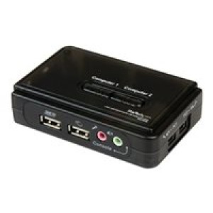  STARTECH.COM 2 Port USB KVM Switch Kit mit Audio und Kabeln  