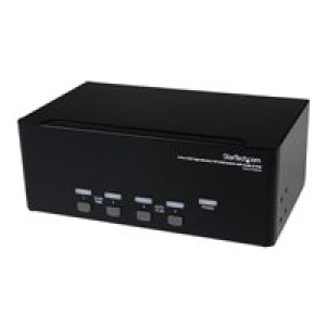  STARTECH.COM 4 Port Dreifach Monitor DVI USB KVM Switch mit Audio und USB 2.0 Hub  