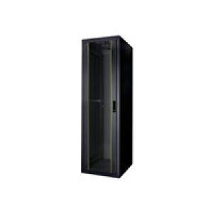 DIGITUS Netzwerkschrank Basic 48,3cm 19Zoll 42HE schwarz 8/8 H2035mmxB800mmxT800mm mit Glastuer ohne 