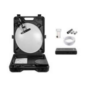 MEGASAT HD Campingkoffer incl. HD510, Spiegel, Single LNB 