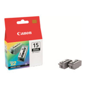 CANON BCI 15 2er Pack Schwarz Tintenbehälter 