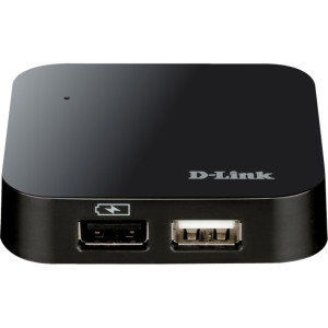 D-Link DUB-H4 (USB2.0) HUB USB  4P 4xUSB-A/B 1xUSB-B/B +Kabel+Strv. 
