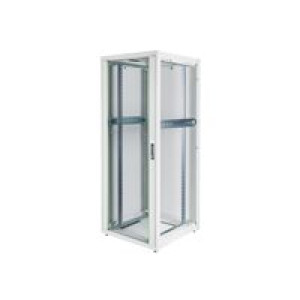 DIGITUS Netzwerkschrank Basic 48,3cm 19Zoll 42HE grau 8/8 H2035mmxB800mmxT800mm mit Glastuer ohne Mo 