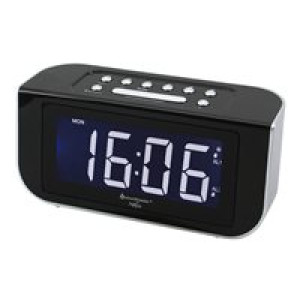WOERLEIN GMBH Soundmaster FUR4005 Funkuhrenradio sw/si UKW/MW,Datumanzeige,dimmbar,2 Weckzeite 