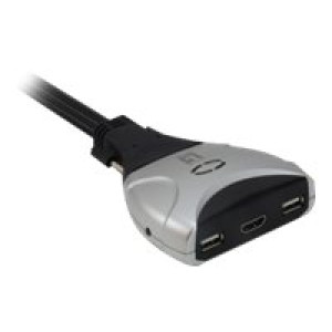  LEVEL ONE LevelOne Cable KVM Switch, 2 Ports, HDMI, USB  