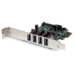 STARTECH.COM 4 Port PCI Express USB 3.0 SuperSpeed Schnittstellenkarte mit UASP - SATA Strom - PCIe 