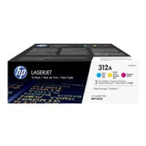 HP 312A Tri Pack 3er Pack Gelb, Cyan, Magenta LaserJet Tonerpatrone (CF440AM) 