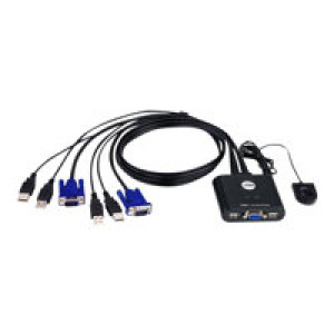 ATEN CS22U 2-Port USB KVM Switch Remote port selector 0.9m cables  