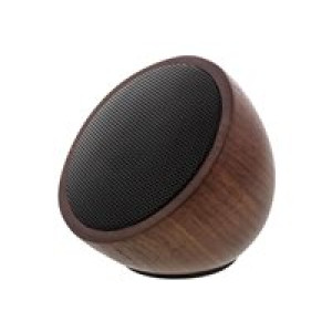 INLINE WOODWOOM Mini Bluetooth Walnuss-Holz Lautsprecher 