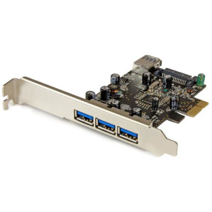 STARTECH.COM 4 Port PCI Express USB 3.0 Karte - 4-fach PCIe USB 3.0 Schnittstellenkarte - 3 Externe 