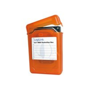 LOGILINK Festplatten Schutz-Box für 3,5" HDD´s, orange 