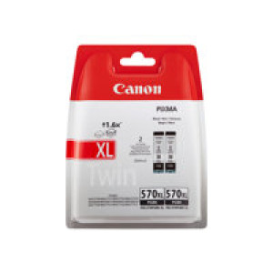 CANON PGI 570PGBK XL Twin Pack 2er Pack Schwarz Tintenbehälter 