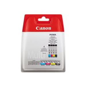 CANON CLI 571 C/M/Y/BK Multipack 4er Pack Schwarz, Gelb, Cyan, Magenta Tintenbehälter 