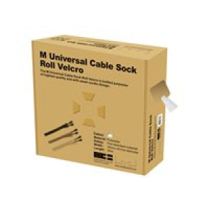  Uni Cable Sock Roll Velcro Wht  