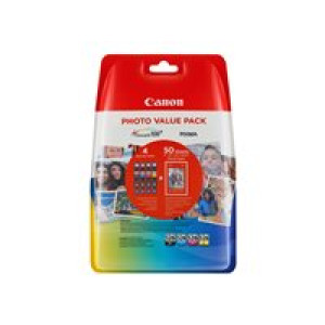 CANON CLI 526 C/M/Y/BK Photo Value Pack 4er Pack Schwarz, Gelb, Cyan, Magenta 50 Blatt 
