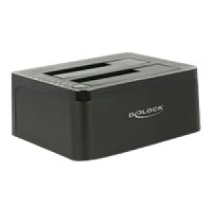 DELOCK Geh Wechsel. DELOCK Dockingstation Dual 2,5"/3,5" SATA => USB3.0 mit Klon-Fkt. [bk] 