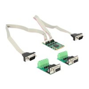 DELOCK Mini PCI Expr Card Delock 2x D-Sub9 Slotblech +600W Ü-Schutz 