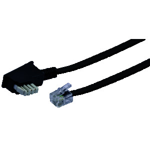 SCHWAIGER TAE-Kabel TAE-N -> RJ11 6P4C 10m schwarz 