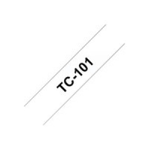 BROTHER TC101 12mm Band farblos/schwarz 