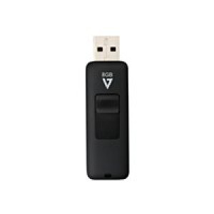  V7 8GB FLASH DRIVE USB 2.0 BLACK  