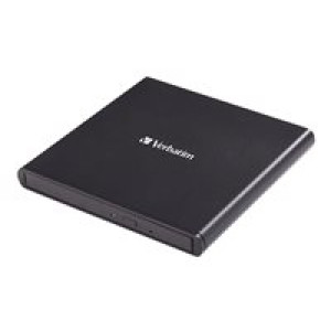  VERBATIM Mobile DVD ReWriter slim extern USB2.0 schwarz, incl. data burning Software  