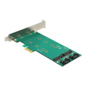 DELOCK PCIe x1 > 2 x M.2 Key B Low Profile Form Faktor 