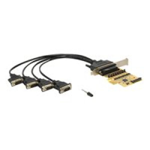 DELOCK PCIe x1 Seriell 4x RS-232 mit Spannungsversorgung 