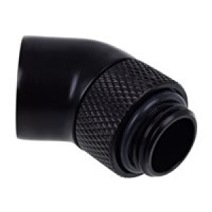  ALPHACOOL Eiszapfen Winkeladapter 45° dr | G1/4 AG auf G1/4 IG - Deep Black Kühler 