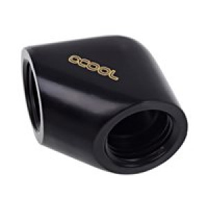  ALPHACOOL Eiszapfen L-Verbinder bk | G1/4 IG auf G1/4 IG - Deep Black Kühler 