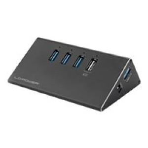 LC-POWER USB-Hub LC-Power 3x USB 3.0 + 1xLadefunktion LC-HUB-ALU-2B-4 