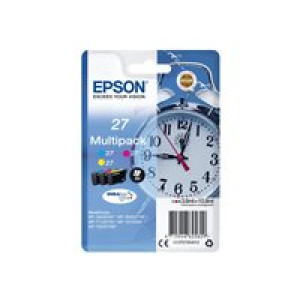 EPSON 27 Multi Pack 3er Pack Gelb, Cyan, Magenta Tintenpatrone 