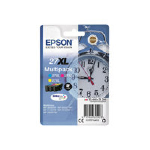 EPSON 27XL Multipack 3er Pack XL Gelb, Cyan, Magenta Tintenpatrone 