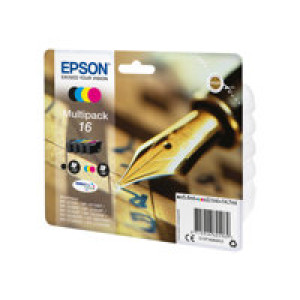 EPSON 16 Multipack 4er Pack Schwarz, Gelb, Cyan, Magenta Tintenpatrone 