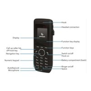 SwyxPhone D843 DECT Handset schwarz, inkl. Akku (nur mit DECT 800 System nutzbar) 