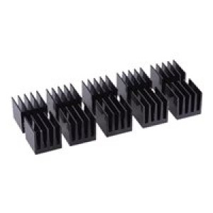  ALPHACOOL GPU RAM Alu. Heatsinks 15x15mm | Black - 10 Stück Kühler 