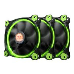  THERMALTAKE Lüfter Thermaltake Riing 12 LED Green (3er Pack) retail Gehäuse kühler 