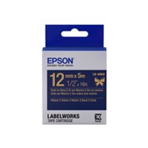 EPSON Ribbon LK-4HKK Satin navy/gold 